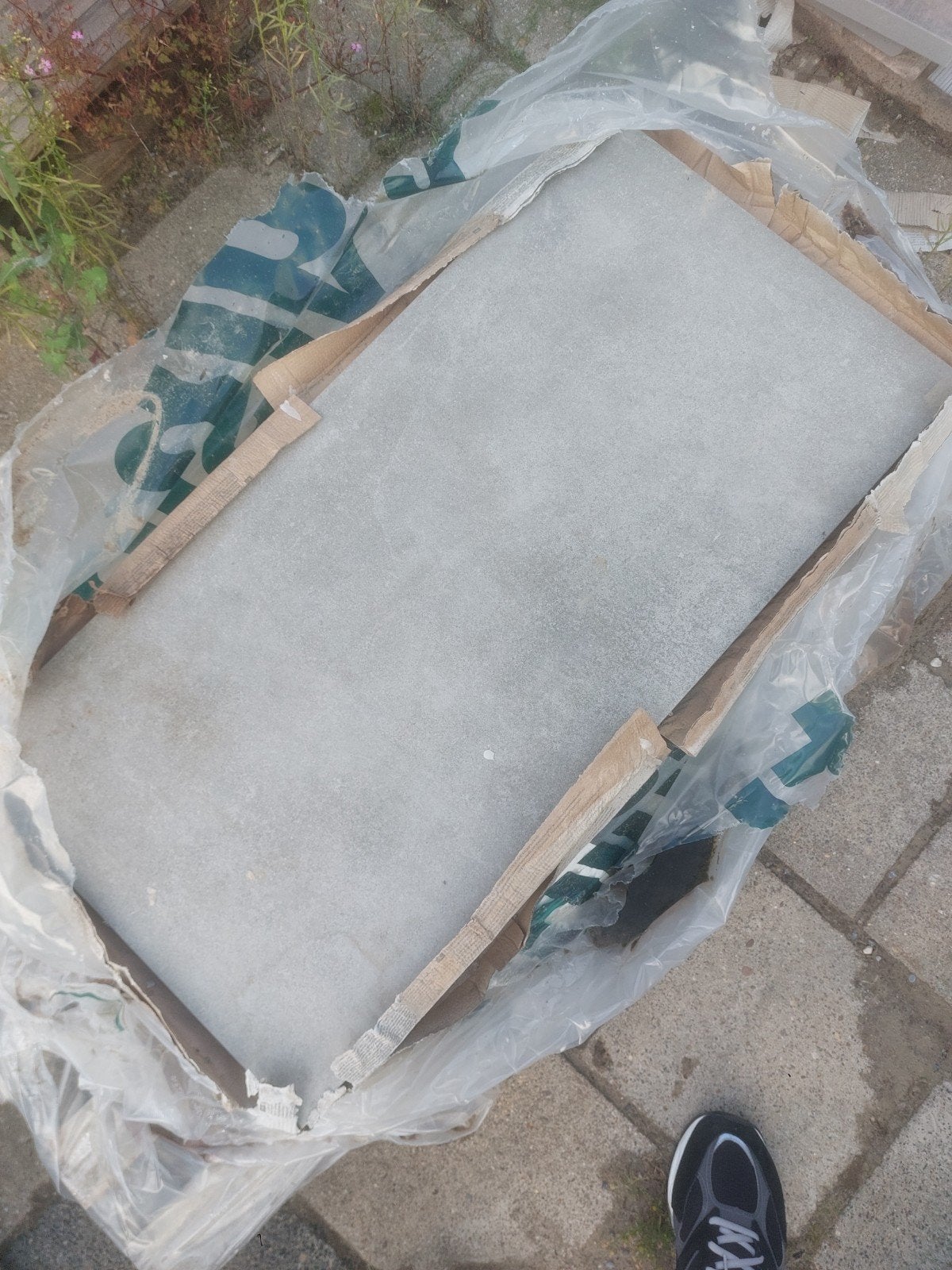 5x 90x45x3 keramische tegel silver, Tuin en Terras, Ophalen, Nieuw, Keramiek, Terrastegels