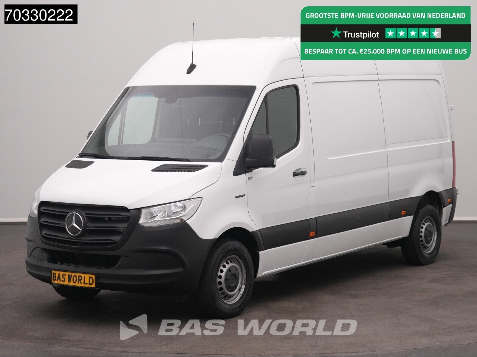 Mercedes eSprinter 312 112 L2H2 100% Elektrisch 55kWh 168km, Automaat, Stof, Gebruikt, Stoelverwarming