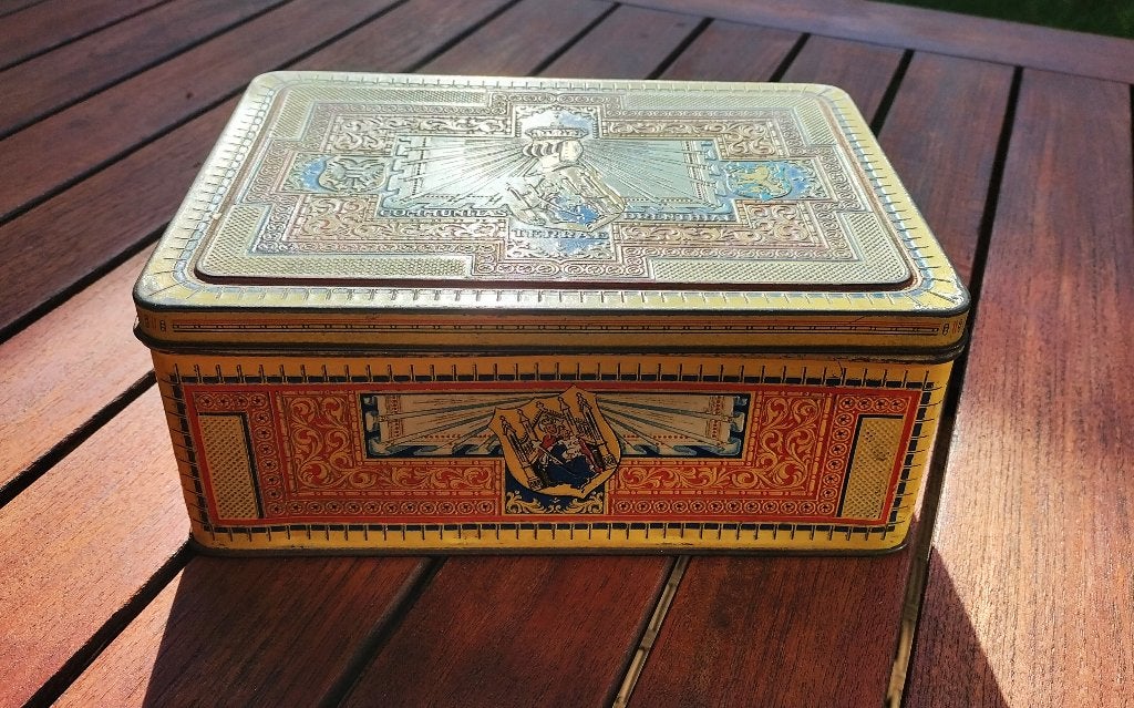 Oud blik Tabaksfabriek  Franciscus Lieftinck Groningen 1950, Ophalen of Verzenden, Gebruikt, Overige, Overige merken