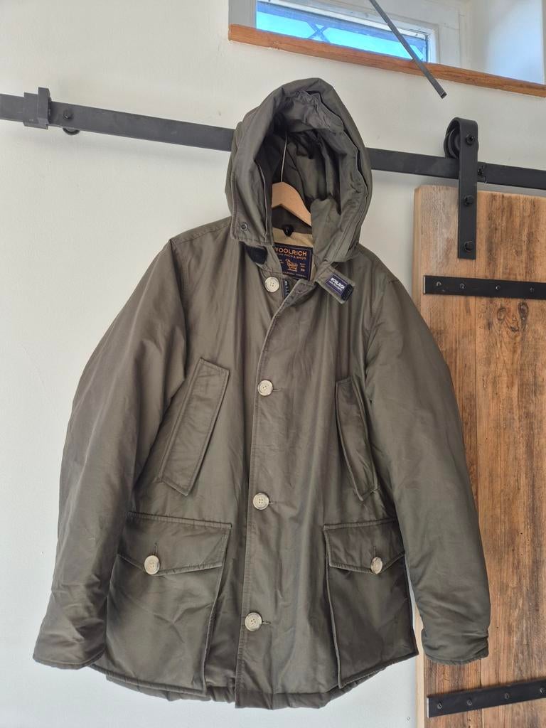 Woolrich John Rich & Bros. Winterjas - Maat M, Maat 48/50 (M), Ophalen of Verzenden, Groen, Gedragen