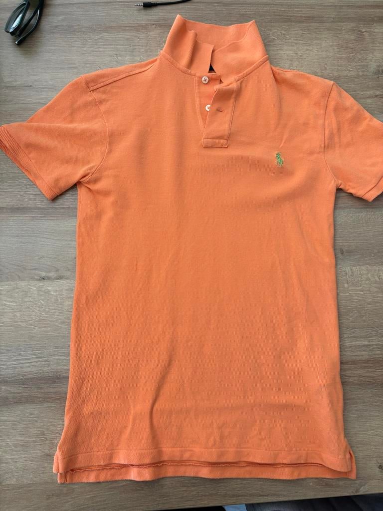 2x gedragen Ralph Lauren Polo Shirt Oranje Maat S Slim fit, Ophalen of Verzenden, Zo goed als nieuw, Maat 48/50 (M), Oranje