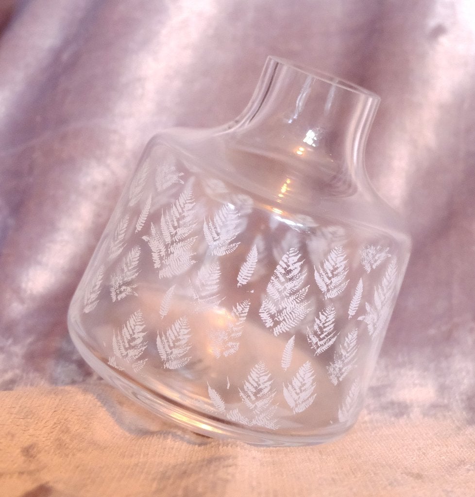 Nieuw: Riviera Maison tuimelvaas Fern mt S varens wit, Ophalen, Transparant, 14 cm, Nieuw