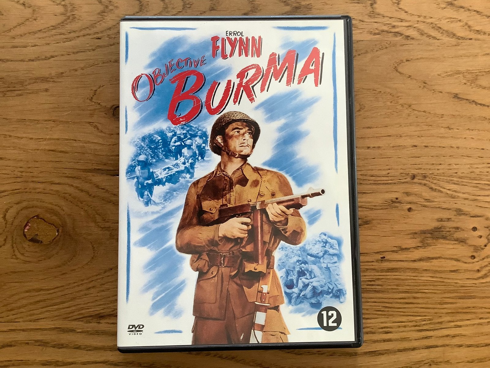 14). OBJECTIVE BURMA, Errol Flynn, James Brown, Henry Hull., Ophalen of Verzenden, Zo goed als nieuw, Actie en Avontuur