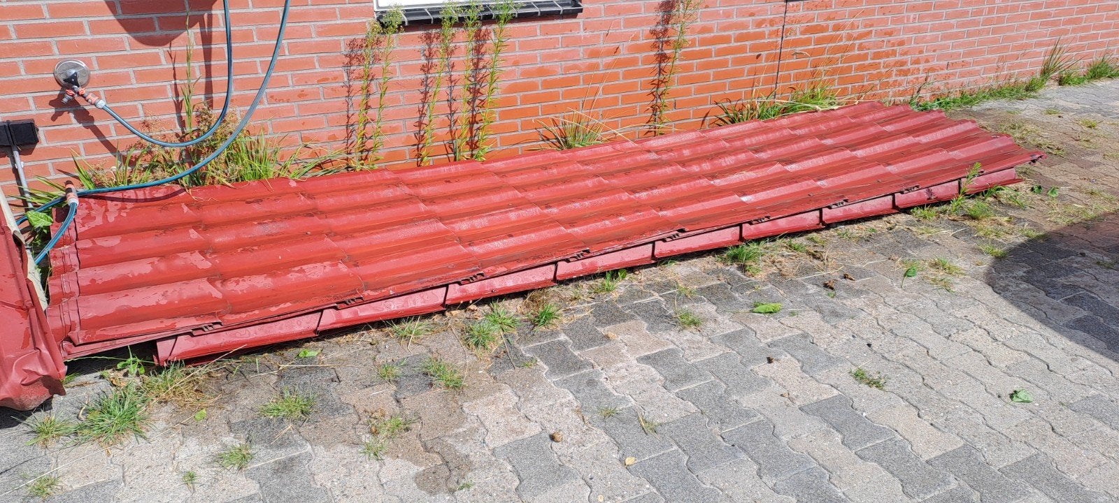 12 dakpan profiel platen, Doe-het-zelf en Verbouw, Metalen, Ophalen, Zo goed als nieuw