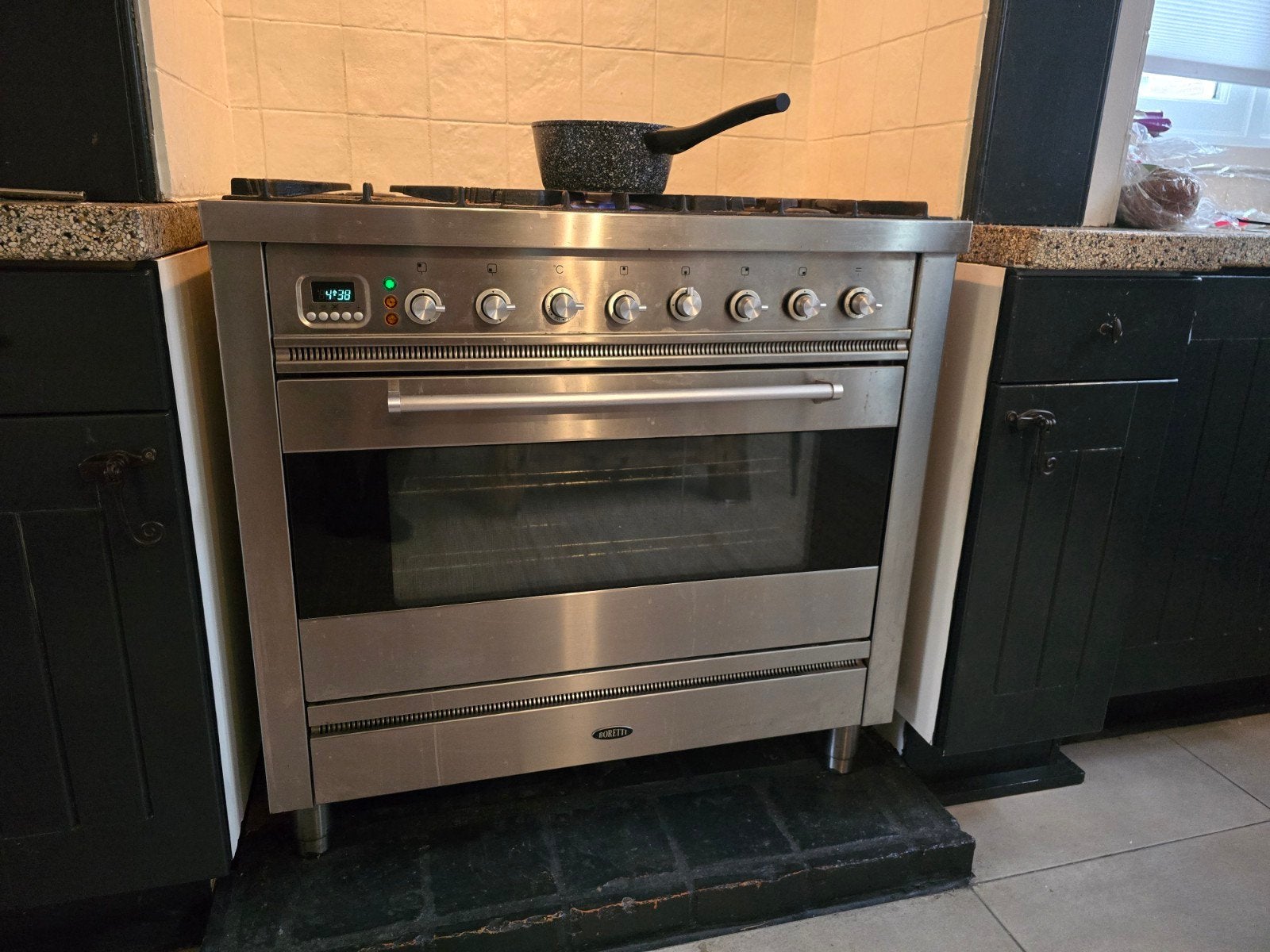 Boretti Fornuis met Gas Kookplaat en Oven, Ophalen, Gebruikt, 60 cm of meer, Gas
