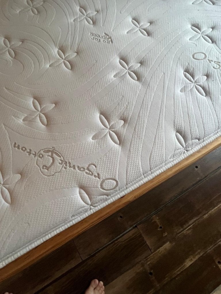 Topdekmatras Eco Bio Natuurlatex 160x200, Ophalen, Tweepersoons, Zo goed als nieuw, Matras