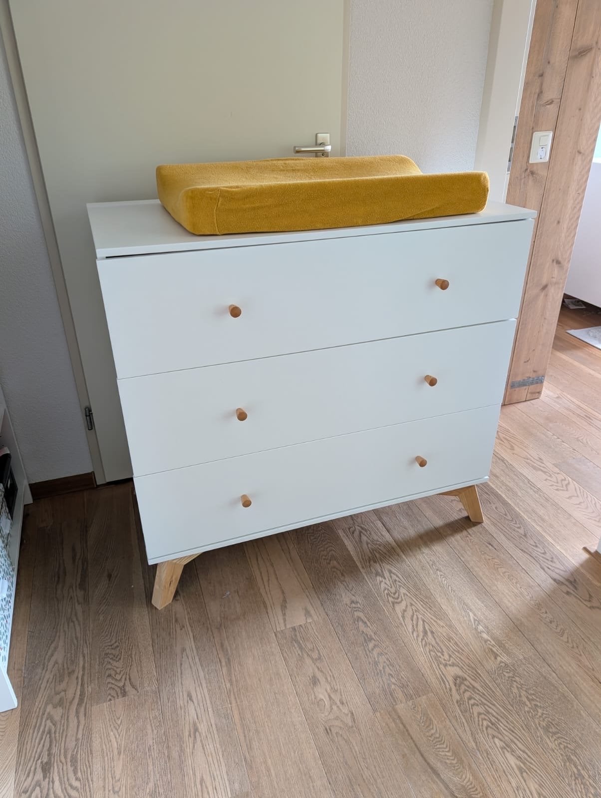 TWF Commode met 3 lades, ledikant en kledingkast, Ophalen, 50 tot 70 cm, 100 cm of meer, Zo goed als nieuw