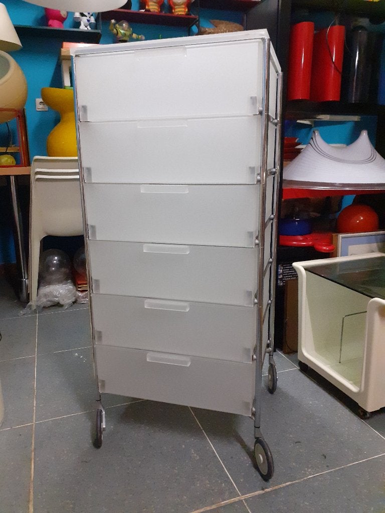 Kartell mobil 6 ladenkast design Antonio Citterio retro, Ophalen, Minder dan 50 cm, Gebruikt, 5 laden of meer