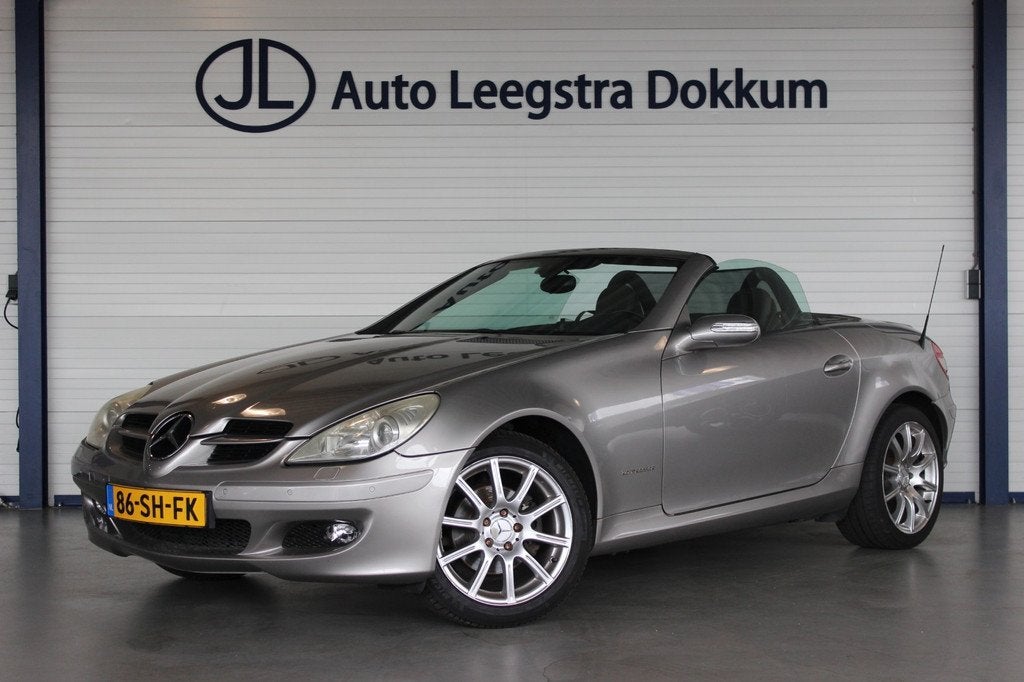 Mercedes-Benz SLK 200 Kompressor Airscarf | Leer | Bluetooth, Auto's, Automaat, Achterwielaandrijving, Gebruikt, 4 cilinders