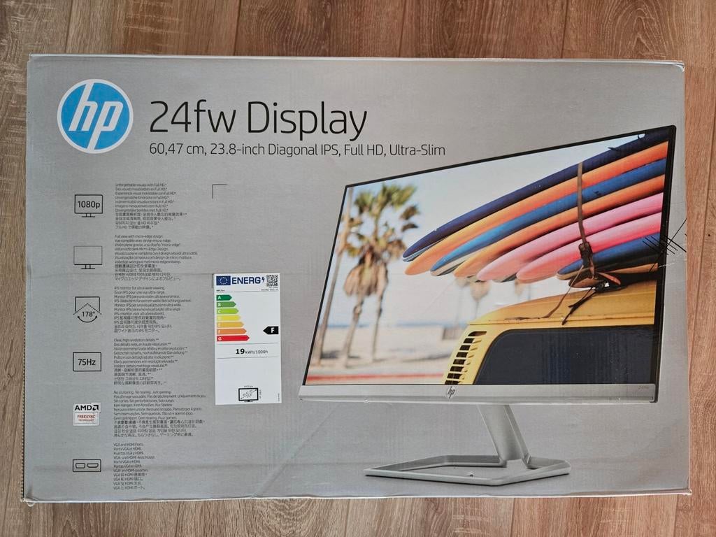 HP 24fw Display - Full HD IPS Monitor (zonder stroomkabel), Computers en Software, Monitoren, Gaming, Gebruikt, IPS, HDMI