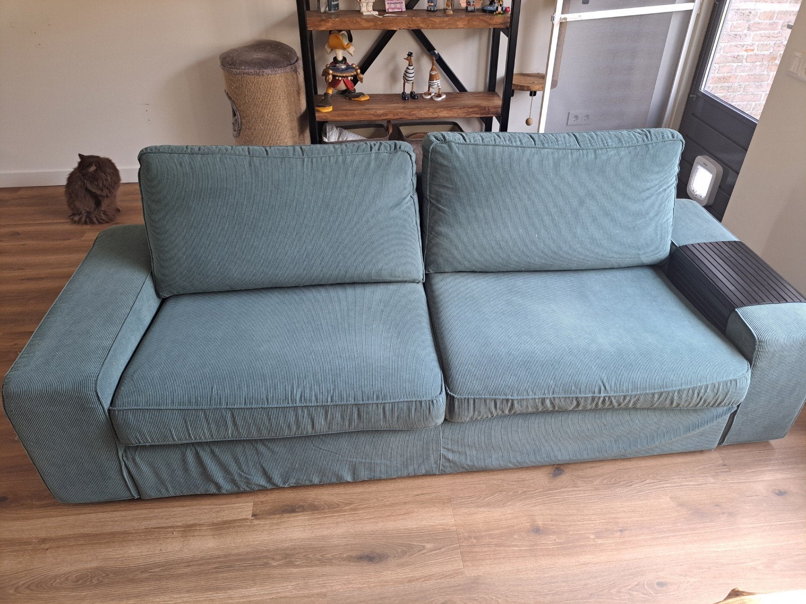 ikea kivik 3 zitsbank grijsturkoois, Ophalen, Gebruikt, 75 tot 100 cm, Tweepersoons
