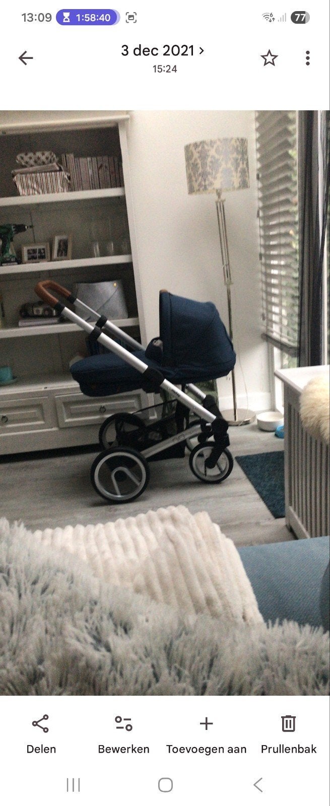 Mutsy kinderwagen, donkerblauw,, Ophalen, Gebruikt, Mutsy