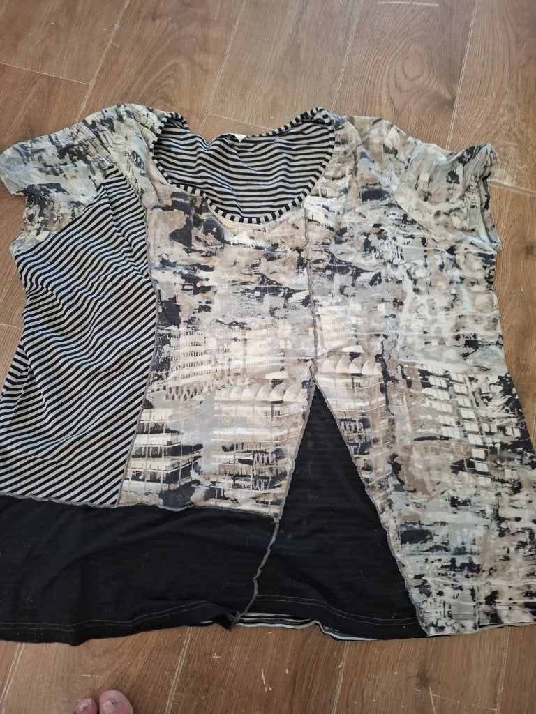 t-shirt maat  58/60, Zwart, Ulla Popken, Gedragen, Shirt of Top