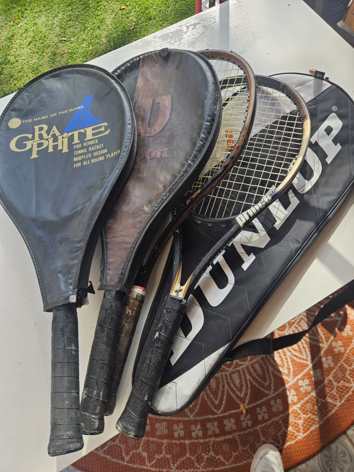 Oude tennisrackets: Wilson, Pro Kennex, Dunlop, Ophalen, Gebruikt, Racket, Wilson