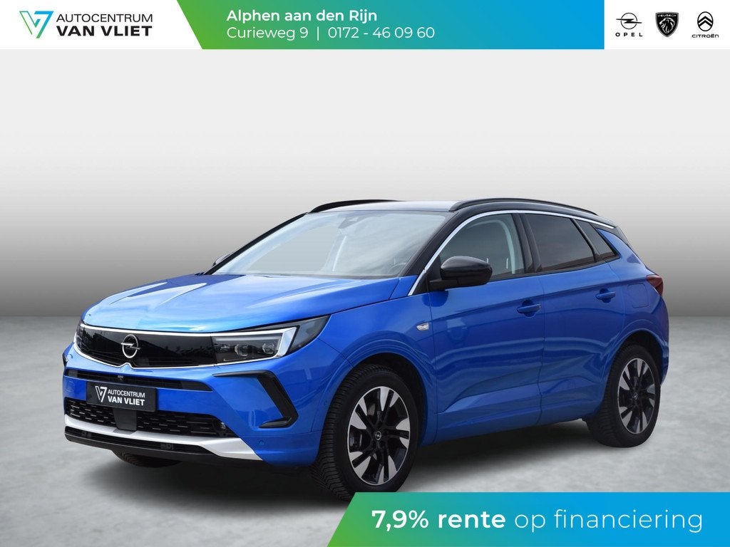 Opel Grandland 1.6 Turbo Plug-In Hybrid Level 3 SOH 98% | AL, Auto's, Opel, 12 maanden, 4 cilinders, Blauw, Leder en Stof