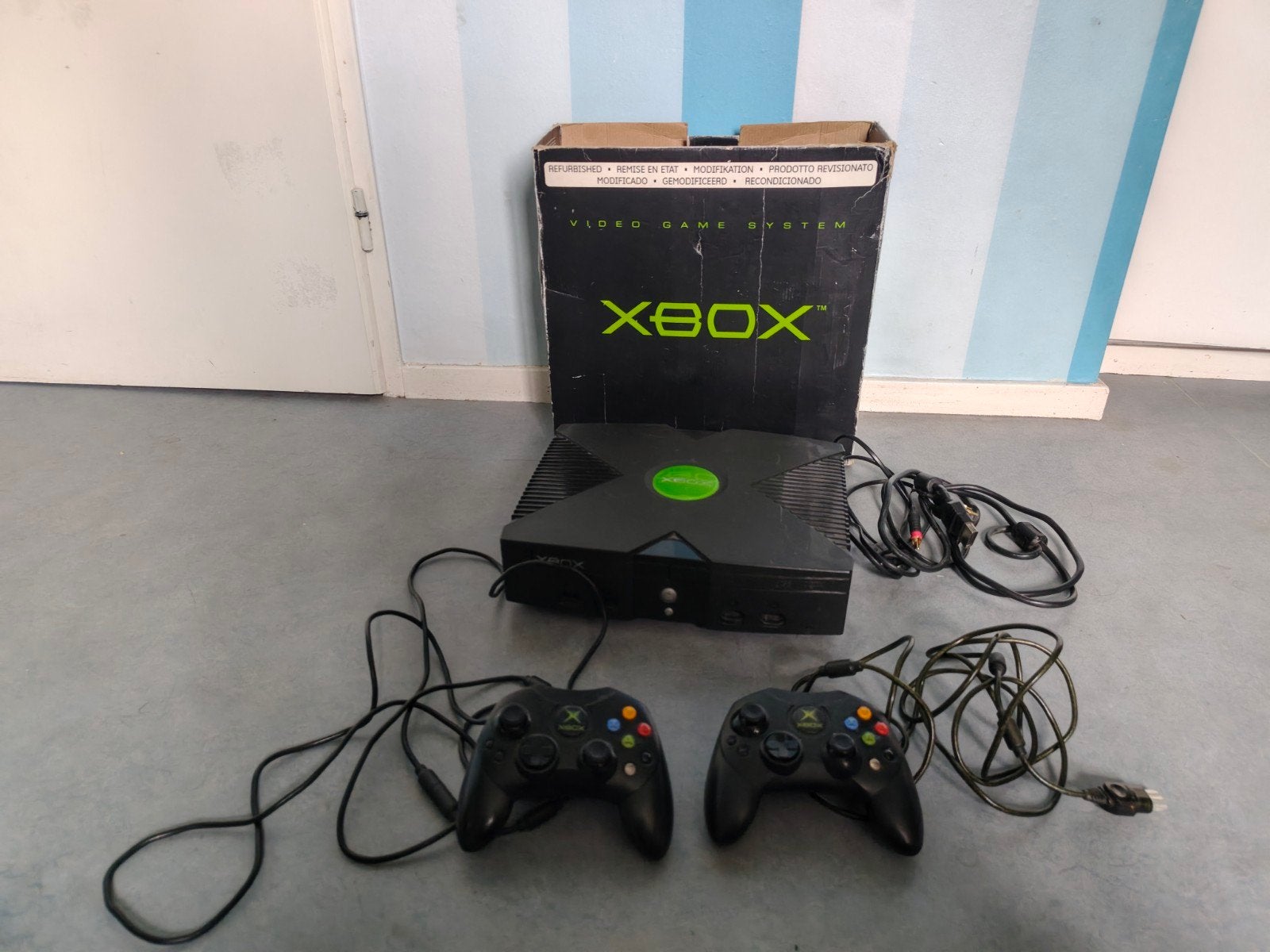 Originele Xbox, Spelcomputers en Games, Spelcomputers | Xbox Original, Ophalen of Verzenden, Gebruikt, Met 2 controllers