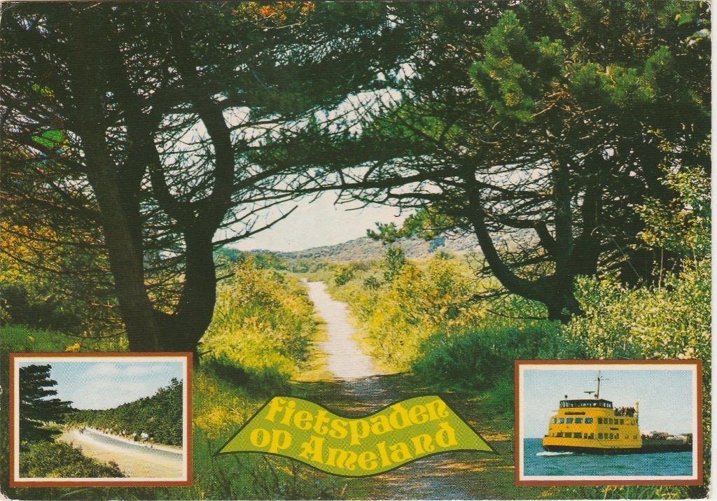 AMELAND Fietspaden Veerboot, Verzamelen, Verzenden, 1980 tot heden, Gelopen, Waddeneilanden