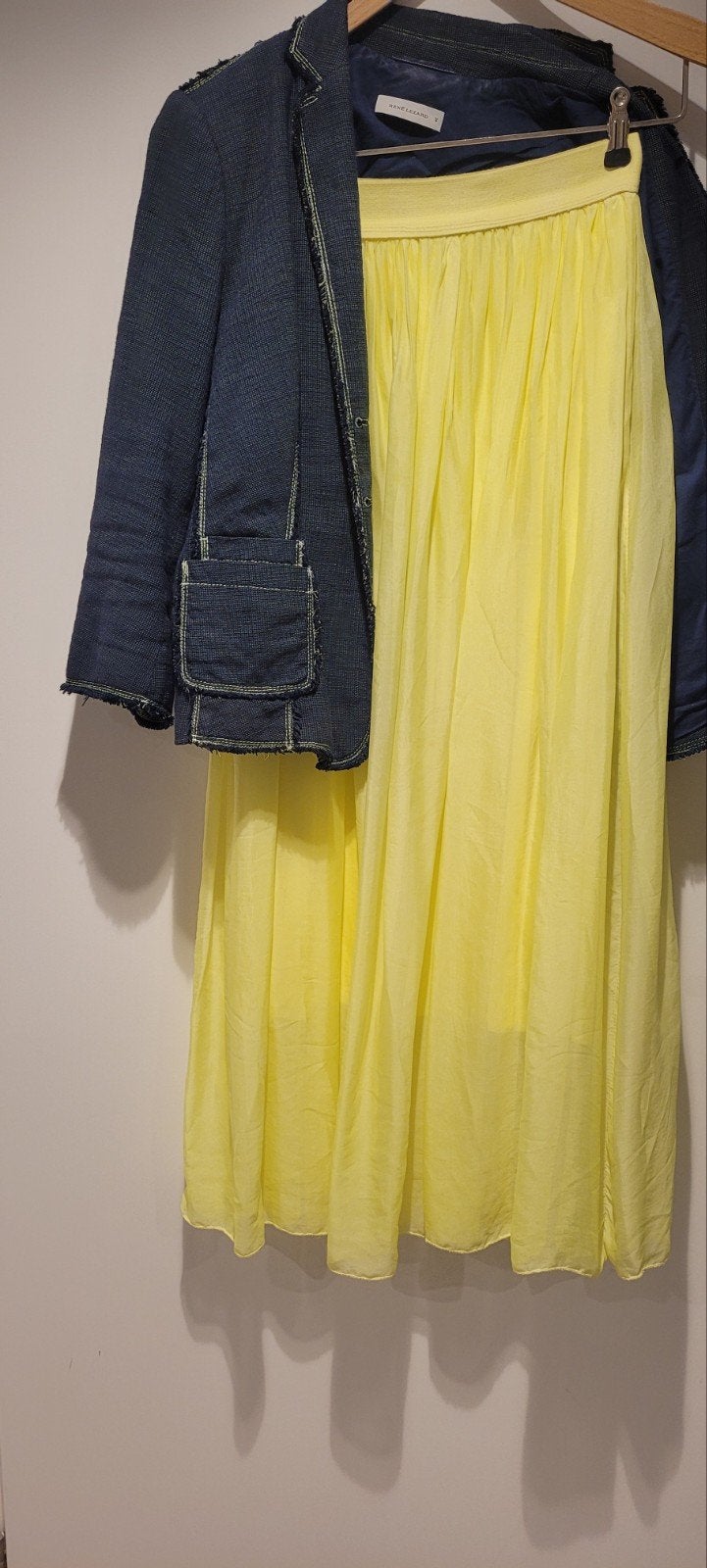 Rok met onderrok. Maat M /L, Maat 38/40 (M), Peserico, Geel, Nieuw
