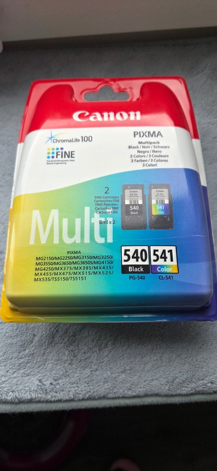 Canon cartridge 540 en 541, Ophalen of Verzenden, Nieuw, Cartridge, Canon Pixma