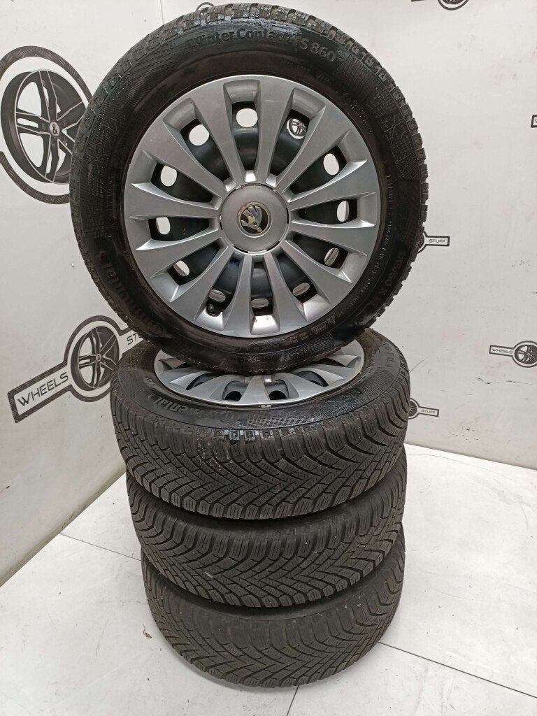 VW polo skoda fabia Audi A1 velgen 15 5x100 winterbanden, Ophalen, Gebruikt, 15 inch, Banden en Velgen