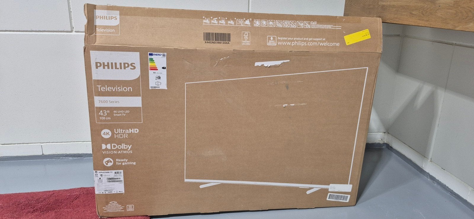 Philips 7600 series 43 inch 4K UHD LED Smart TV, Ophalen, Philips, LED, 50 Hz