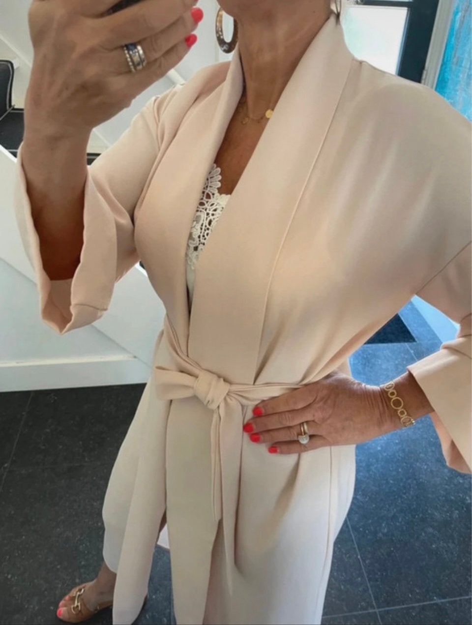 Les Jumelles, prachtig kimono jurkje, S/M, Kleding | Dames, Maat 38/40 (M), Overige kleuren, Nieuw, Ophalen of Verzenden