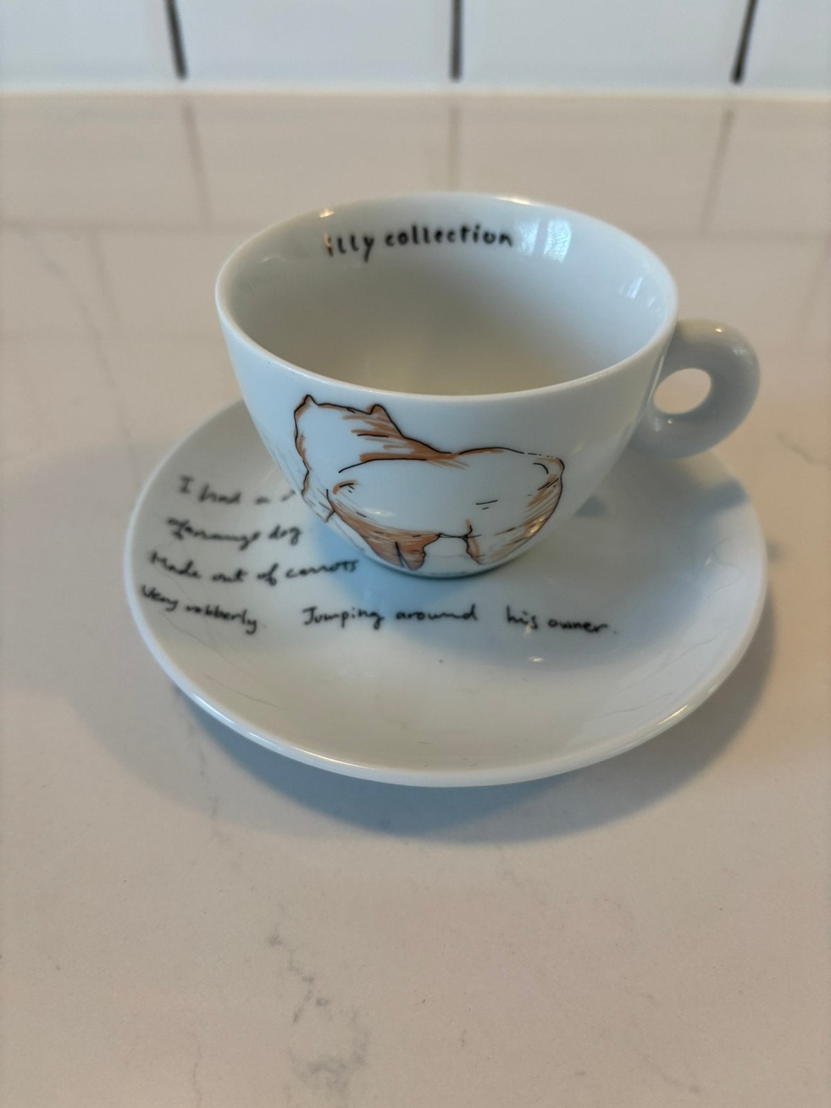 Illy collection capuchino 2003, Ophalen, Zo goed als nieuw, Porselein, Kop en/of schotel