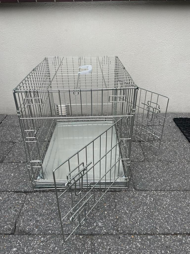 Hondenbench autobench kennel 2 deuren h50 b45 l60, Ophalen of Verzenden, Zo goed als nieuw