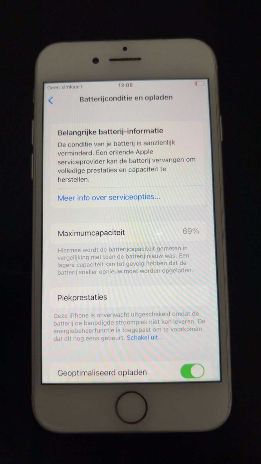 iPhone 8 64GB Wit – Goede staat – Geen schade, Telecommunicatie, Mobiele telefoons | Apple iPhone, Ophalen, 69 %, Wit, Zo goed als nieuw