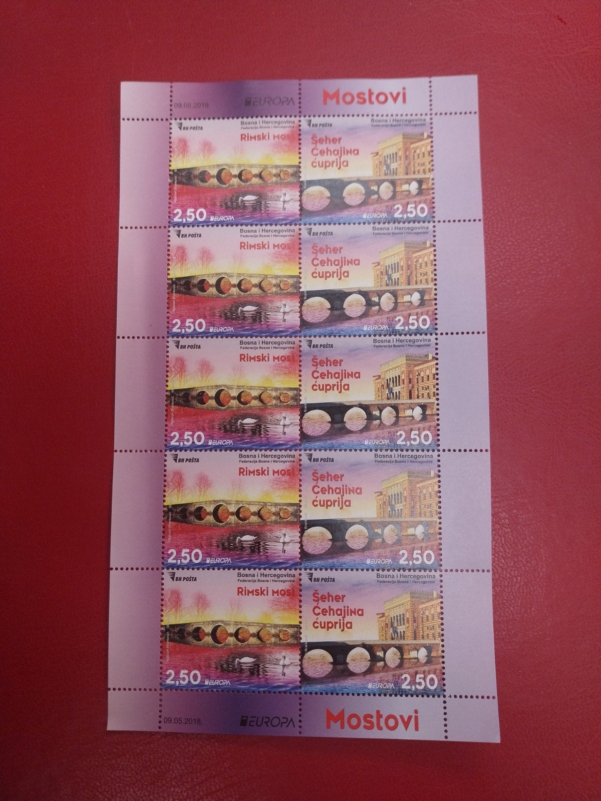 Bosnië Herzegovina klb733-634brug 2018 postfris mi 30 euro, Verzenden, Dier of Natuur