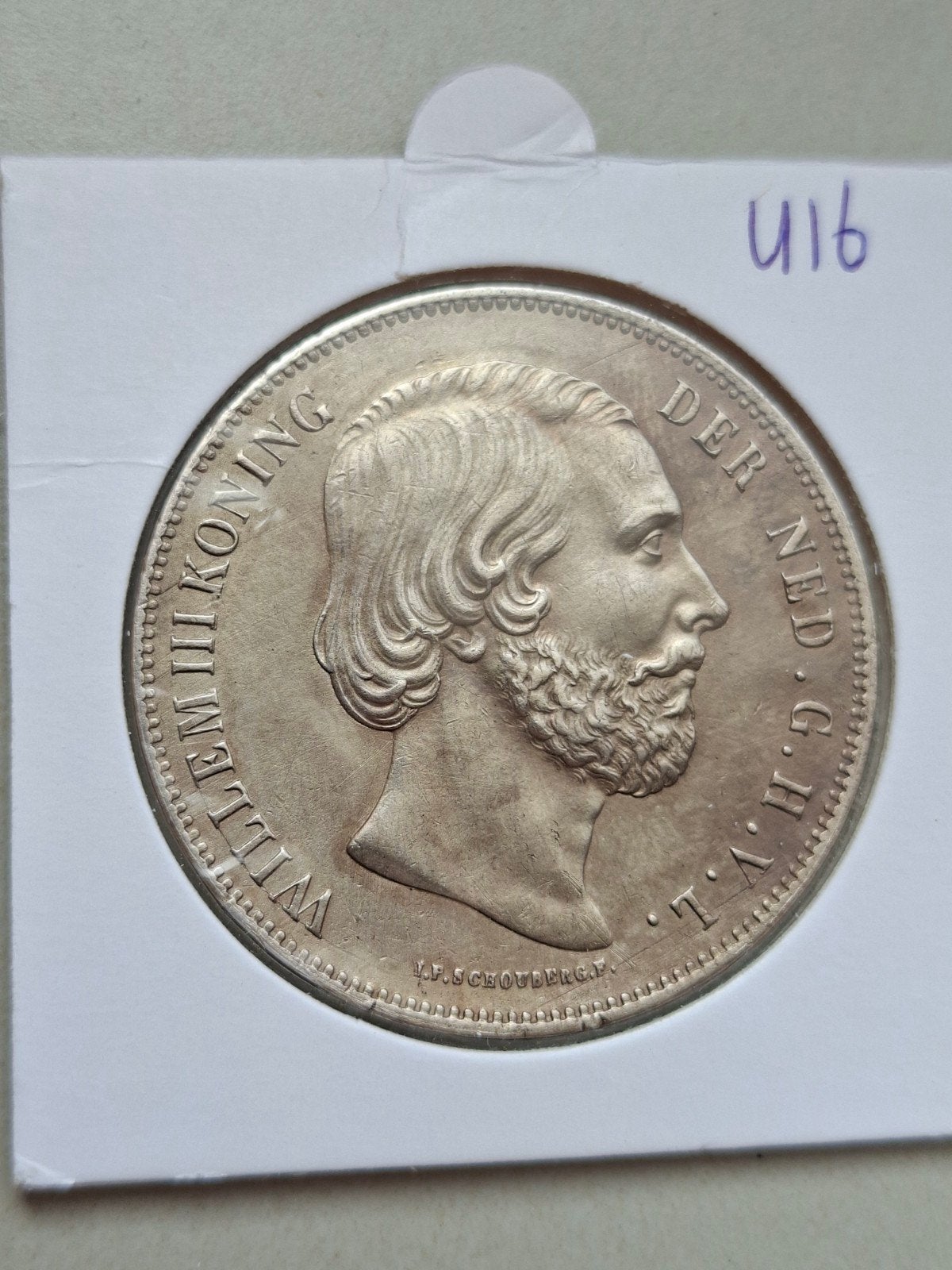 Rijksdaalder 1858 2½ gulden prachtig mooi willem 3, Koning Willem III, Zilver, Ophalen of Verzenden, Losse munt