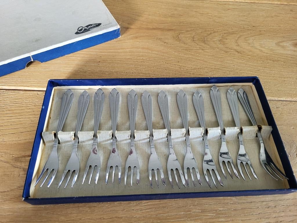 12 Orna gebaksvorkjes in originele verpakking, Ophalen of Verzenden