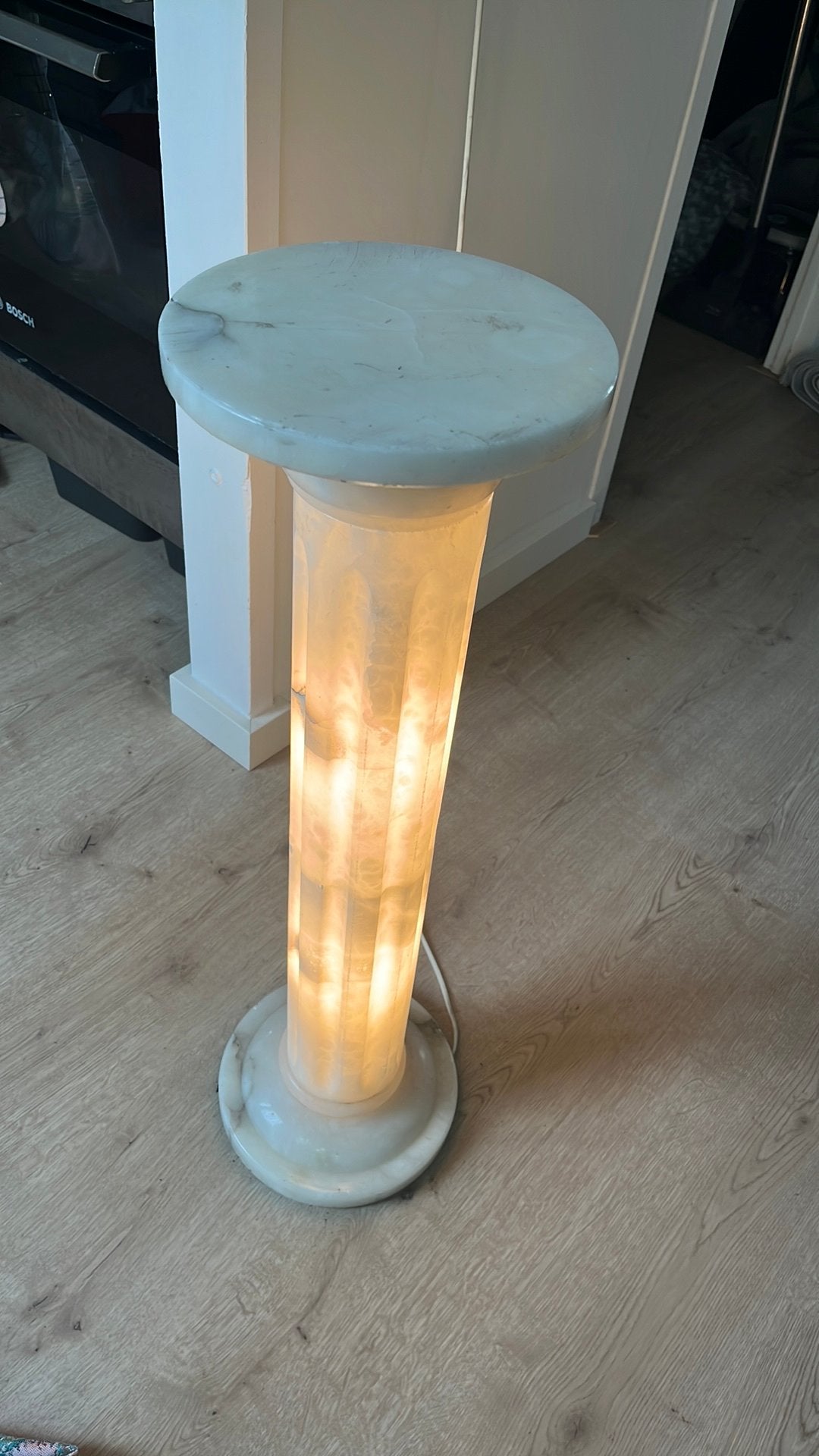 Lichtgevende pilaar, Ophalen, Gebruikt