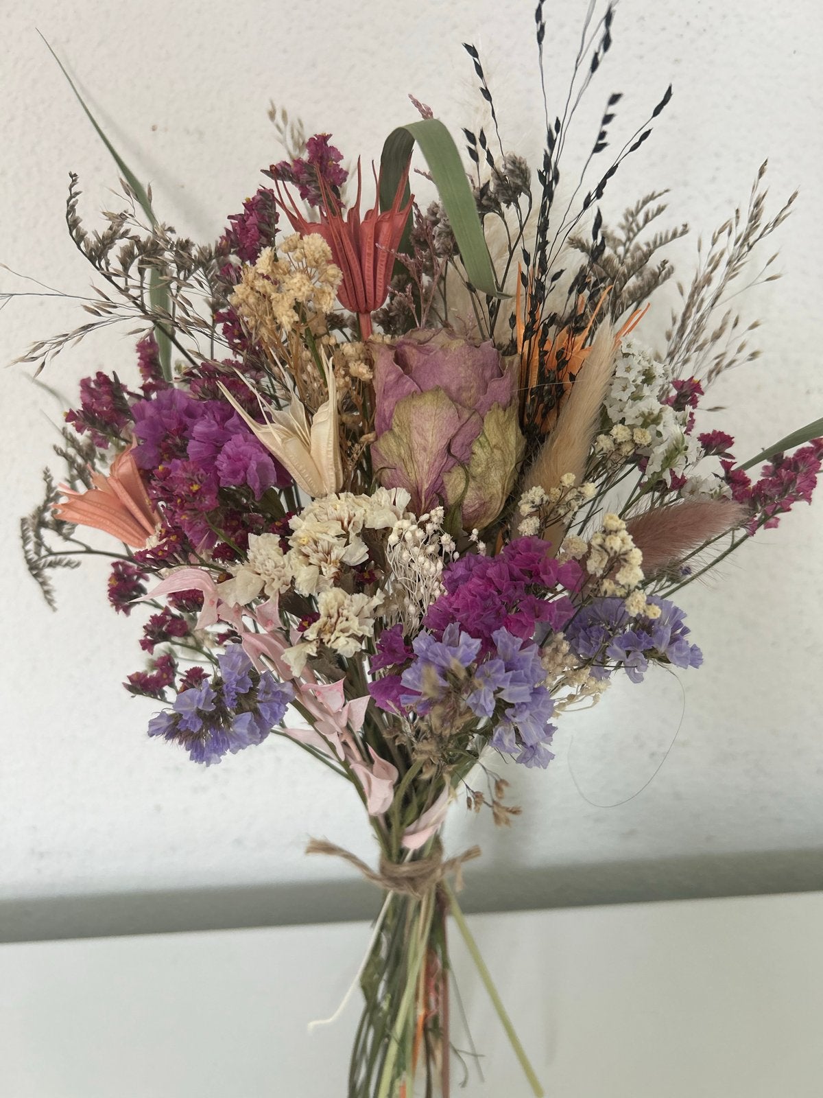 Prachtig boeket droogbloemen 35cm, Binnen, Natuurlijk materiaal, Nieuw, Ophalen of Verzenden