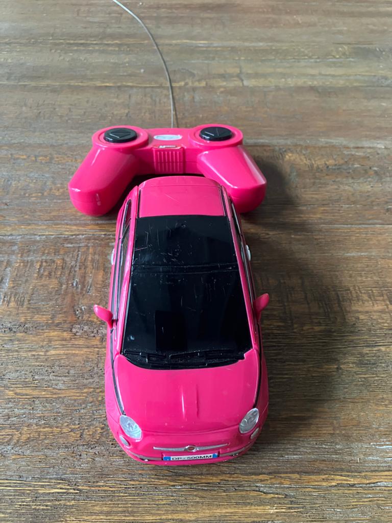 Fiat 500 Mondo Motors Afstandbestuurbare Auto Roze, Hobby en Vrije tijd, Modelauto's | 1:24, Ophalen of Verzenden, Gebruikt