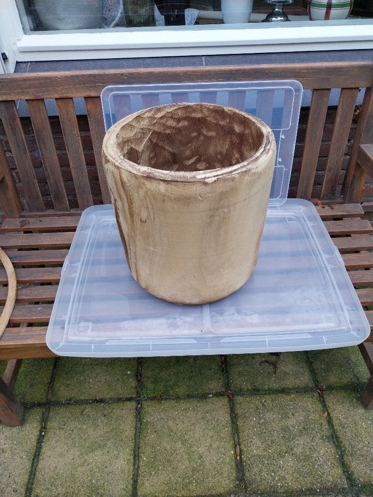 Bloempot Hout, Ophalen, Binnen, Minder dan 60 cm, Rond