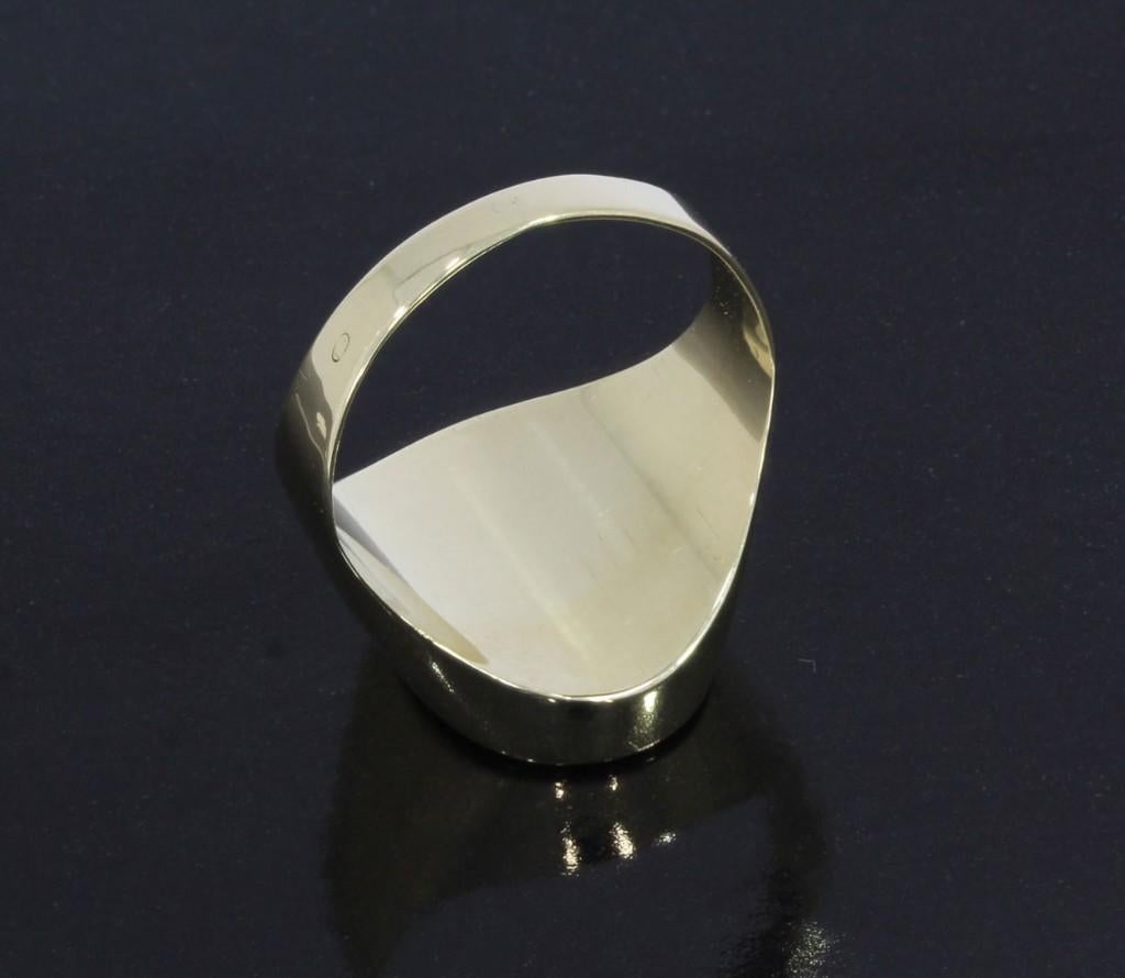 Onyx zegelring 14k goud dames heren unisex nieuwstaat, Voordeelsieraden, Verzenden, Zo goed als nieuw, 17 tot 18