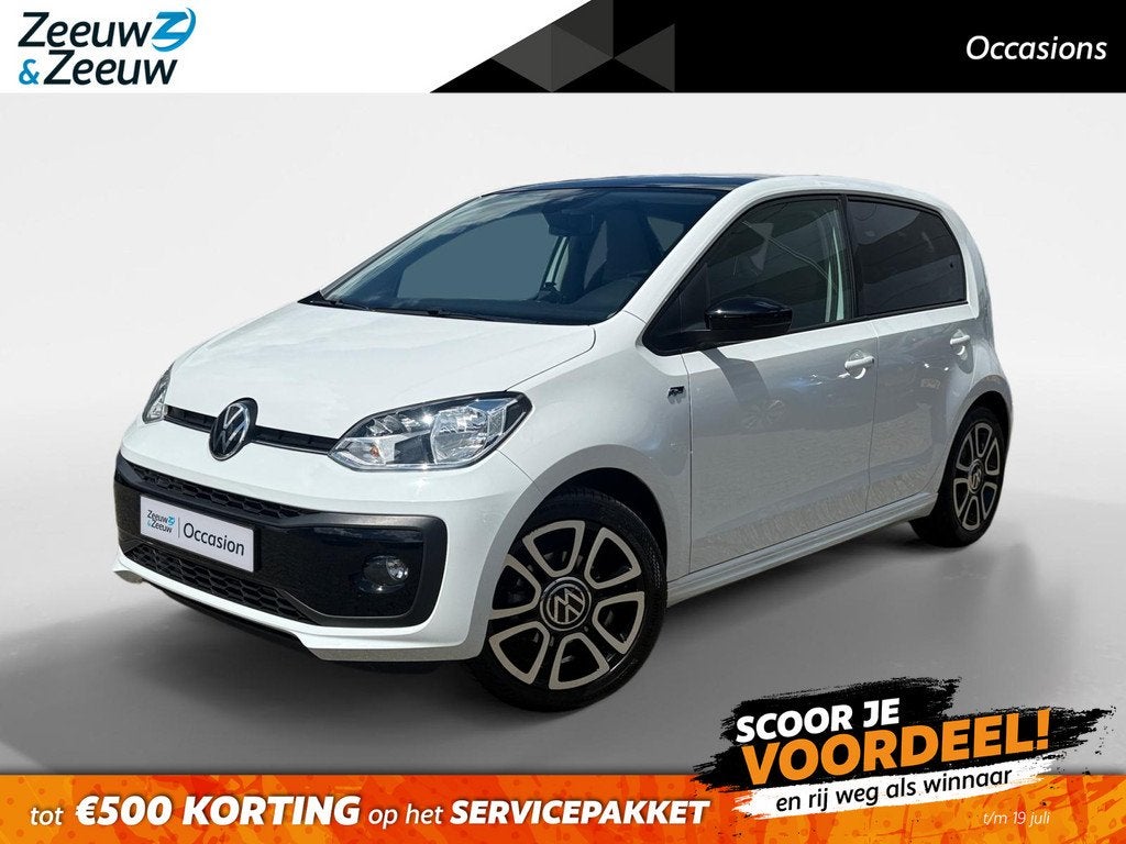 Volkswagen Up! 1.0 R-Line 1e Eigenaar | Dealer onderhouden |, 12 maanden, Stof, Gebruikt, 4 stoelen