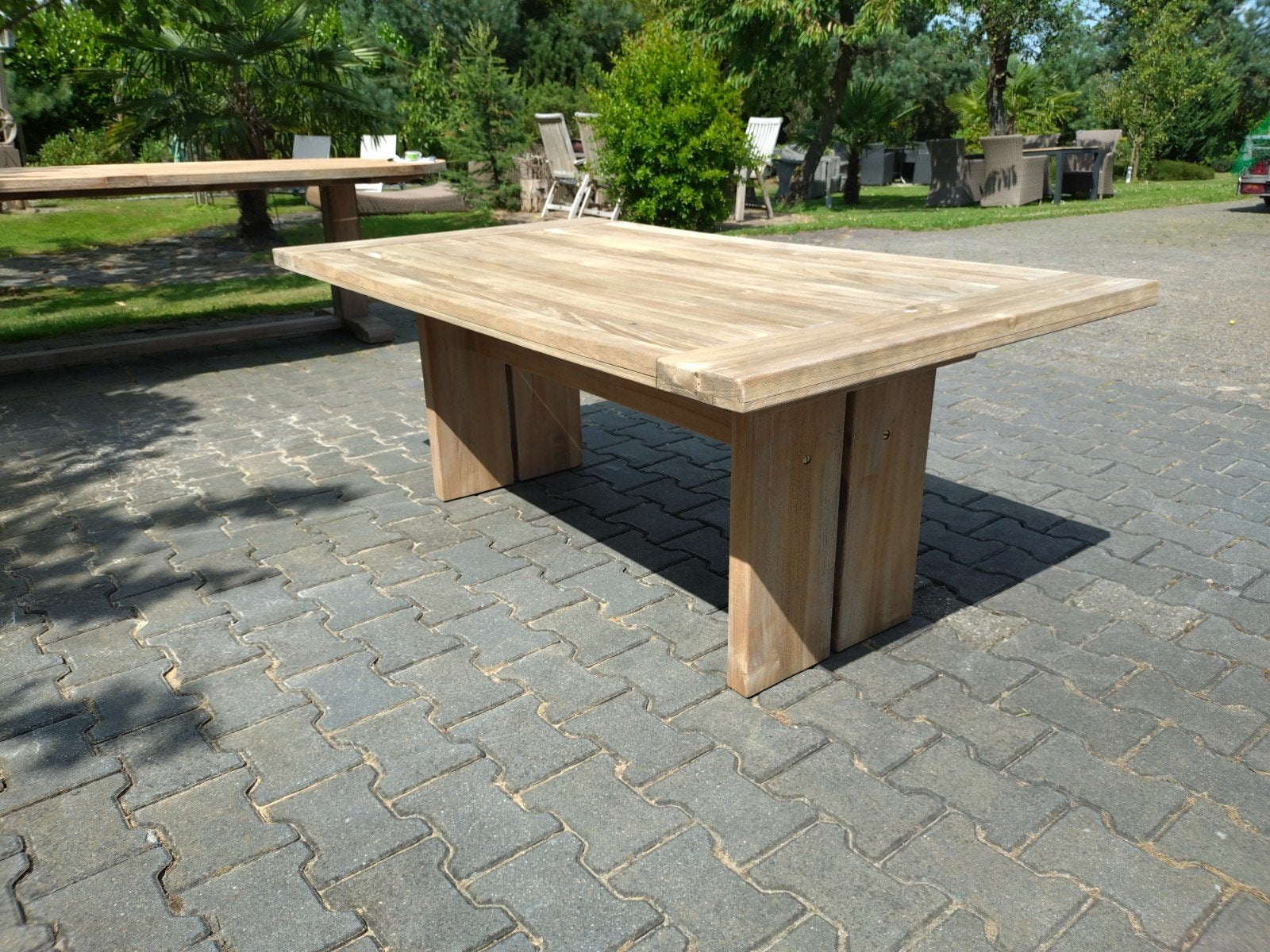 Mooie zware Teak tuintafel. Dining lounge model, Tuin en Terras, Tuintafels, Ophalen, Gebruikt, Rechthoekig, Teakhout