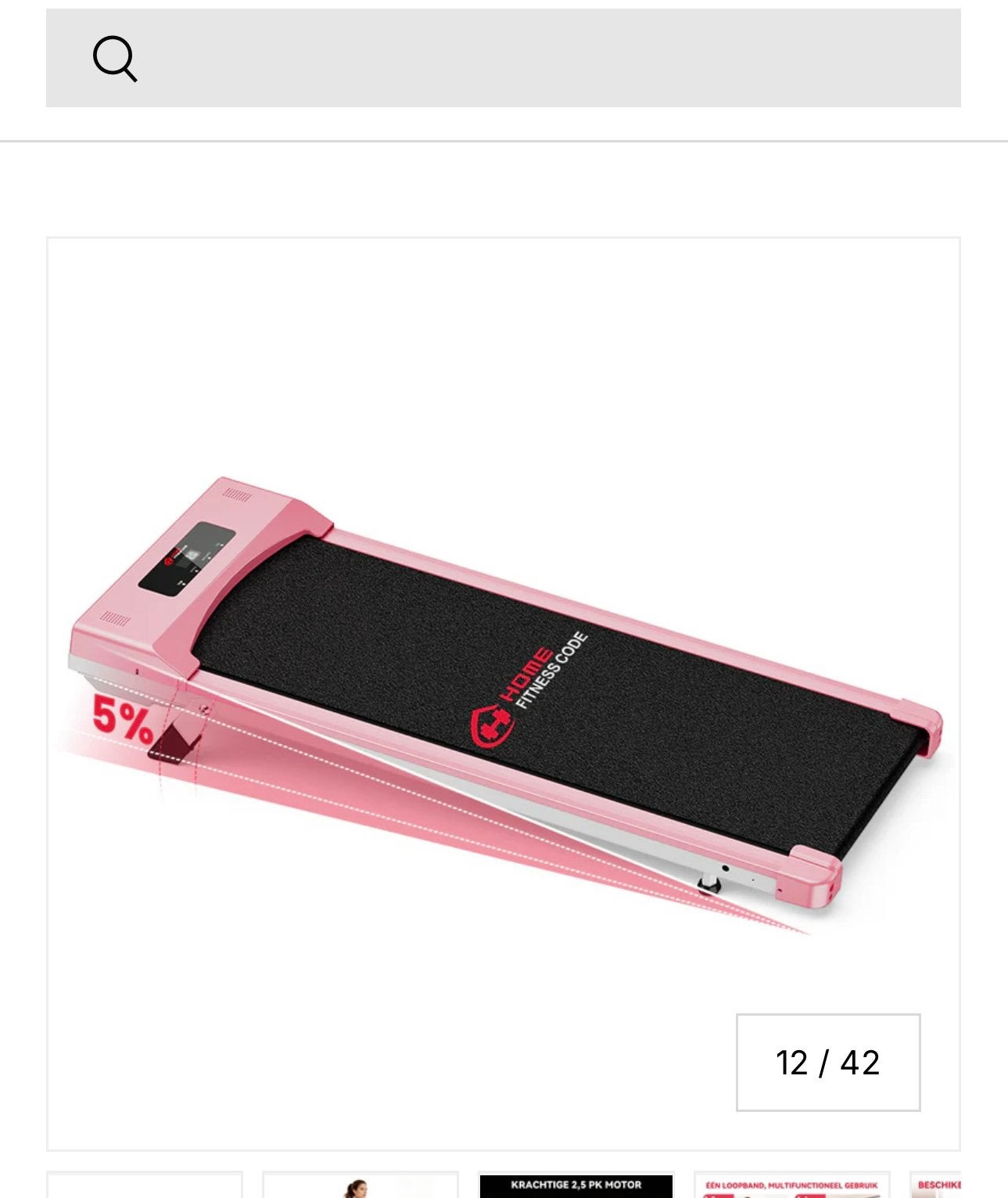 Loopband roze, Bescherming voor- en achterkant, Zo goed als nieuw, Ophalen, 10 inch