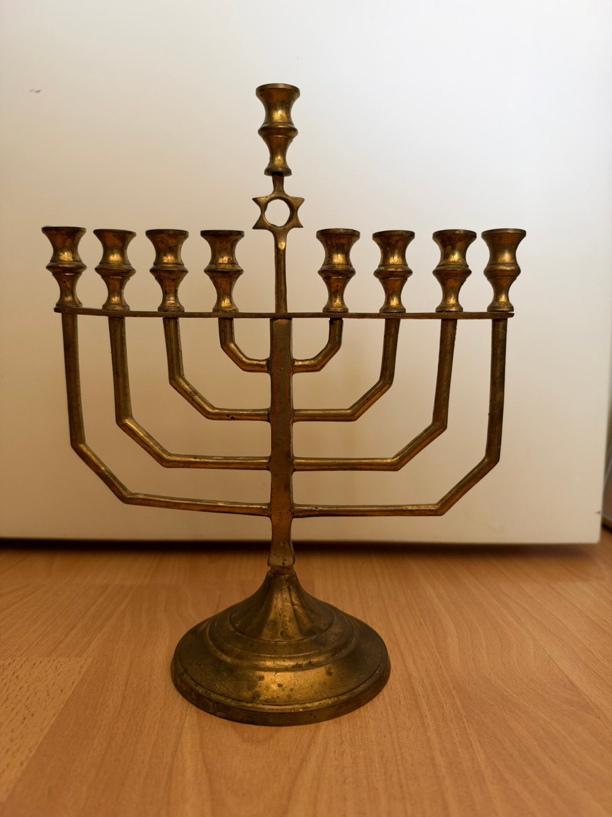 Messing Menora - Joodse Kandelaar 32cm, Antiek en Kunst, Ophalen, Koper of Brons