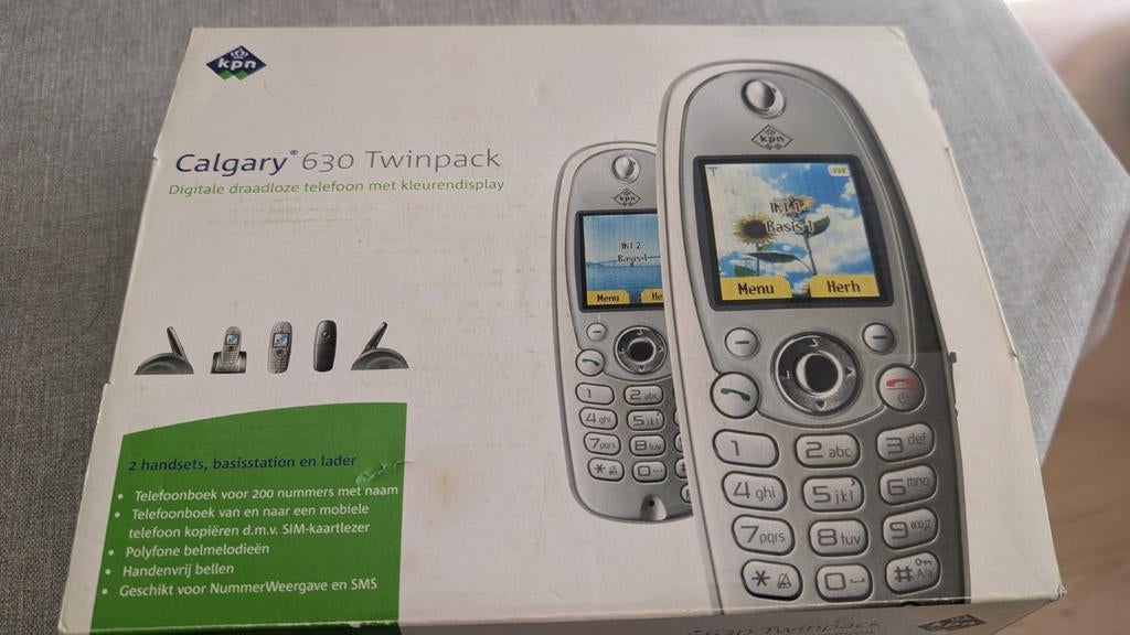 KPN Calgary 630 Twinpack - Draadloze Telefoon, Ophalen of Verzenden, Gebruikt, 2 handsets