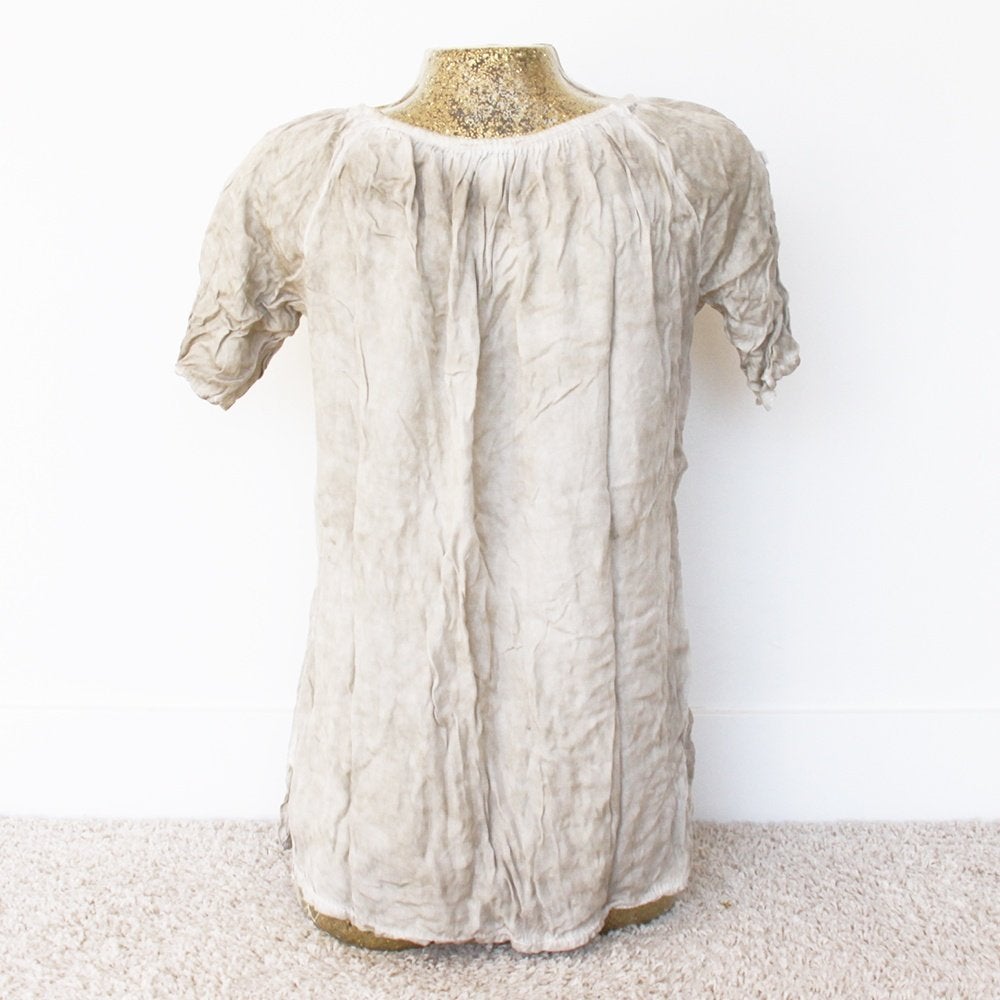 Made In Italy Shirtje4 (M) - 39 € 15,-, Maat 38/40 (M), Made in Italy, Beige, Ophalen of Verzenden