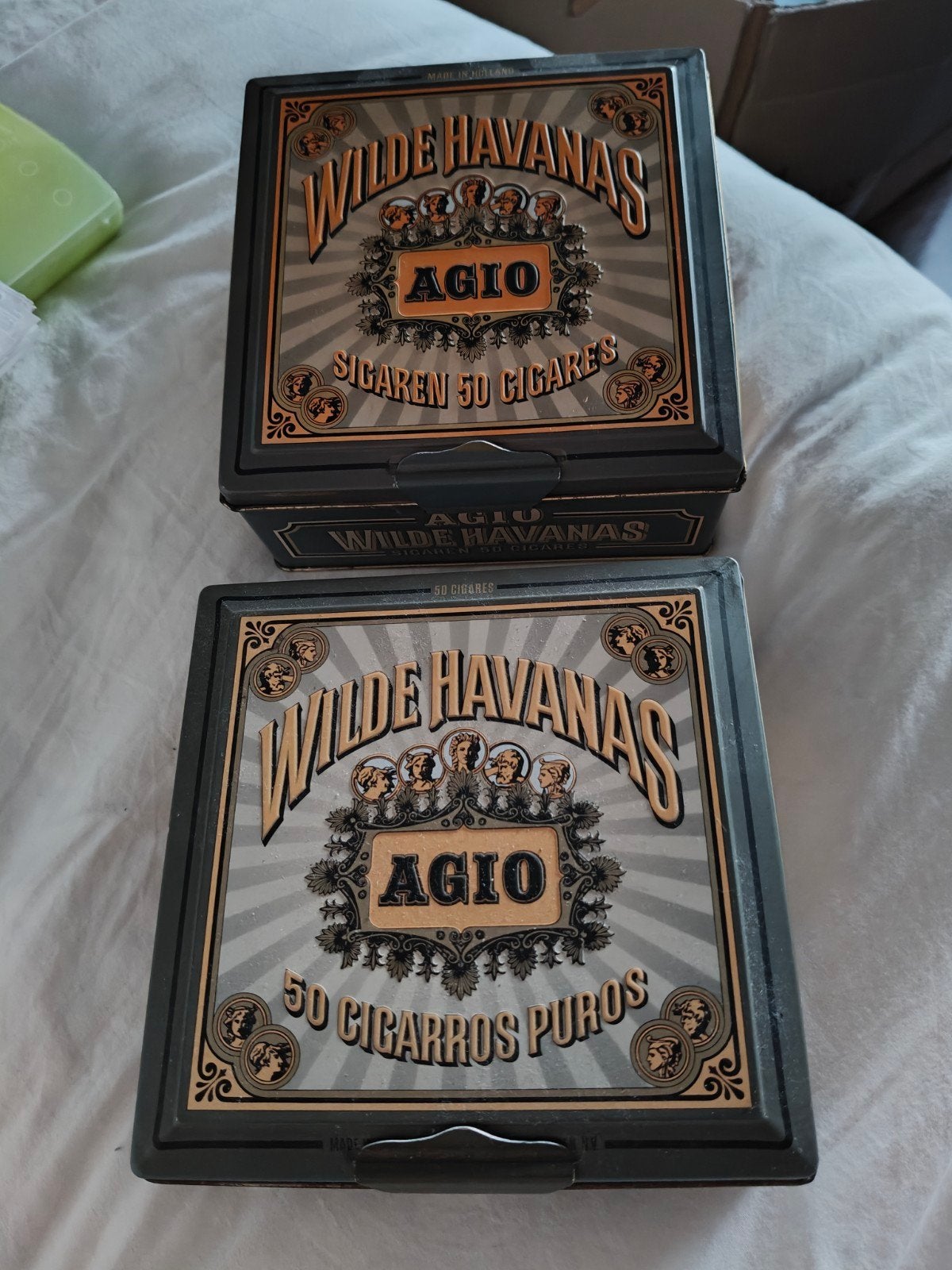 Sigarenblik wilde Havana agio, Ophalen