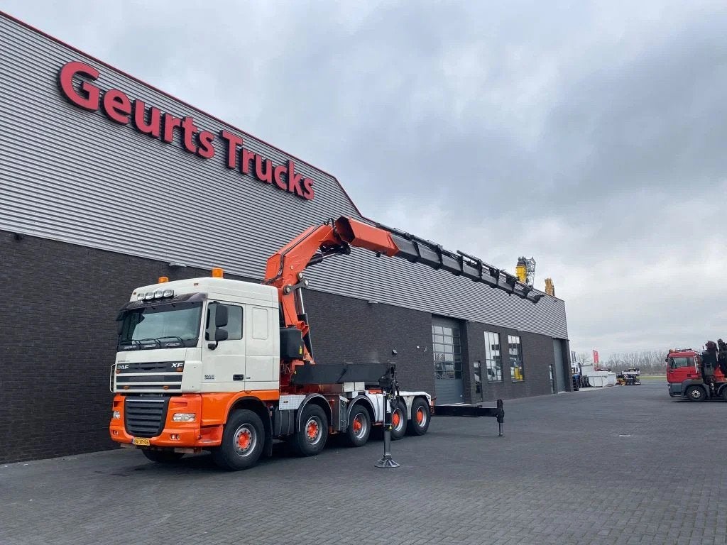 DAF XF 105 10X4 + FASSI F1500AXP.28 KRAAN/KRAN/CRANE/GRUA, Auto's, Euro 5, Wit, Origineel Nederlands, Bedrijf