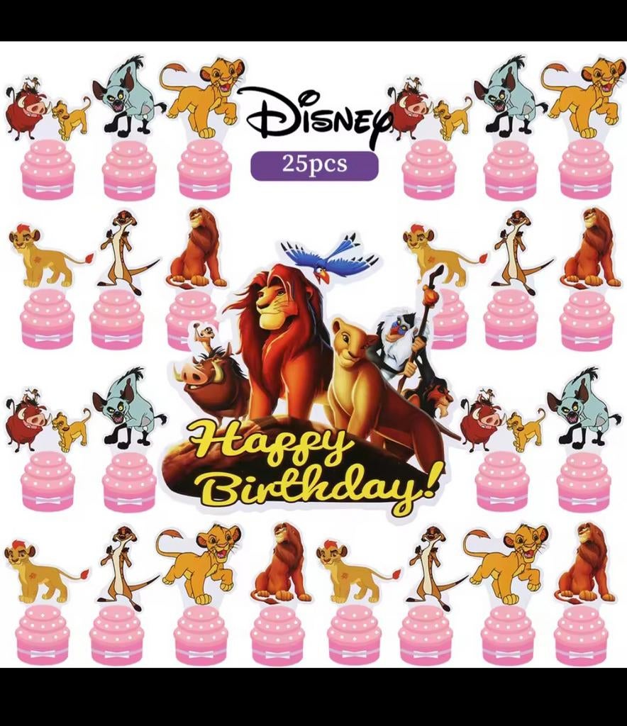 Disney The Lion King Taartdecoratie Set - 25 Stuks Nieuw, Hobby en Vrije tijd, Feestartikelen, Ophalen of Verzenden, Nieuw, Feestartikel