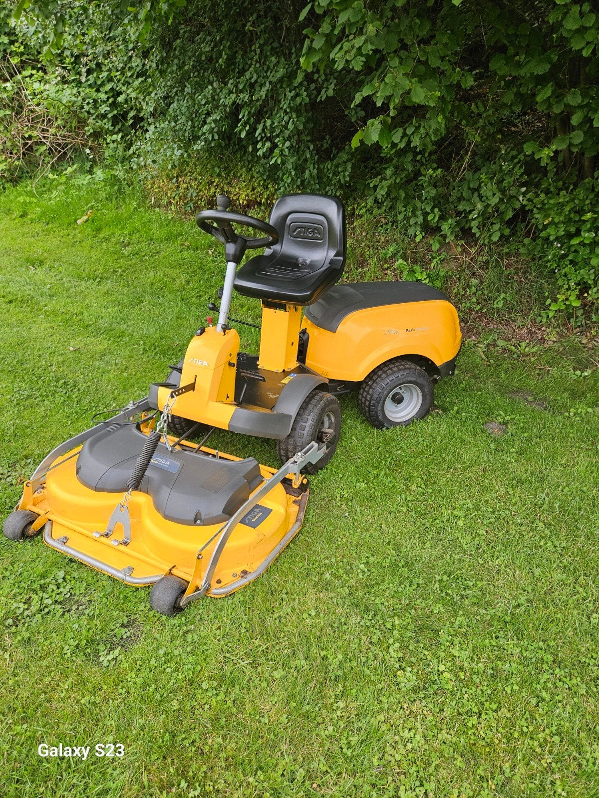 Stiga park 340pwx 4wd frontmaaier zitmaaier hst mulch, Ophalen of Verzenden, Gebruikt, Mulchfunctie, 90 tot 120 cm