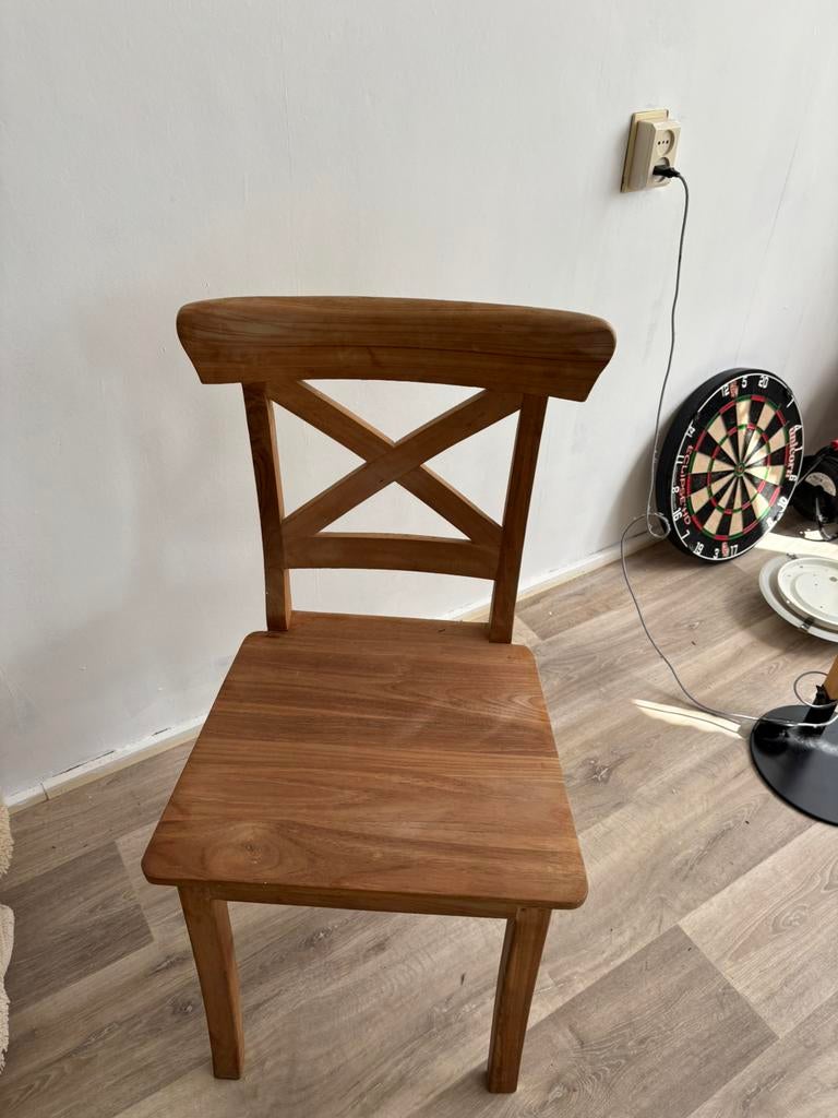 Handgemaakte houten stoelen, Ophalen, Zo goed als nieuw, Bruin