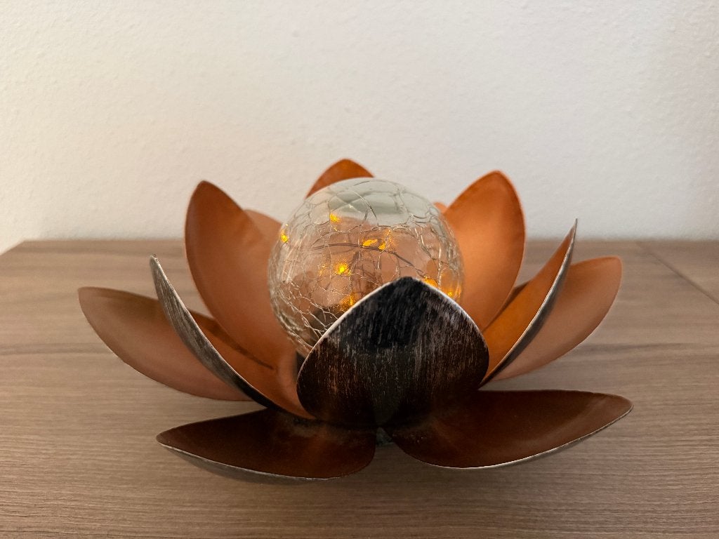 Navaris led solar lamp Lotus  - lotuslamp voor buiten, Zonne-energie, Gebruikt, Minder dan 50 watt, Overige typen