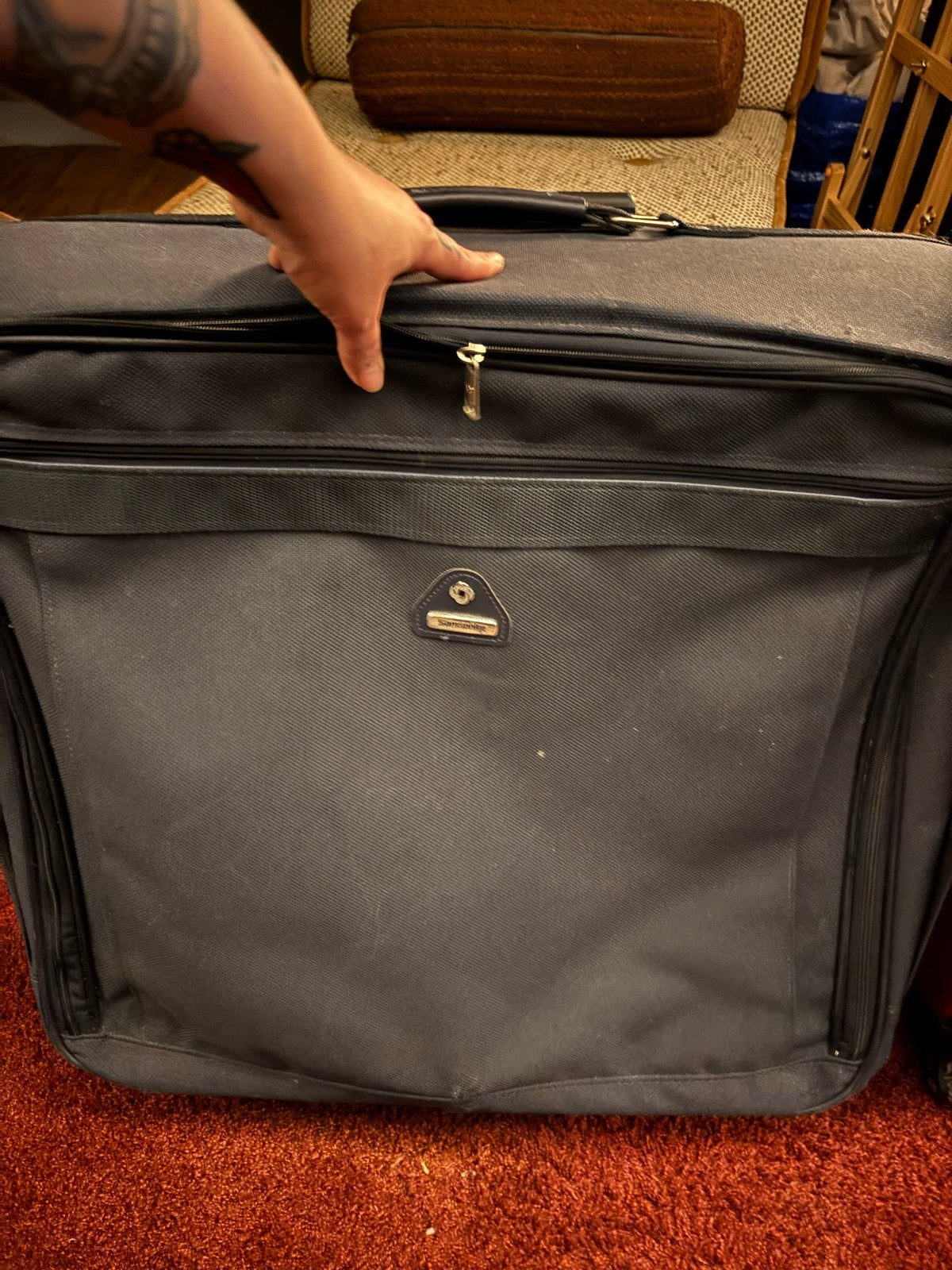 GRATIS: Vintage Samsonite Kledinghoes / Garment Bag Koffer, Ophalen, 30 cm of meer, Gebruikt, Zwart